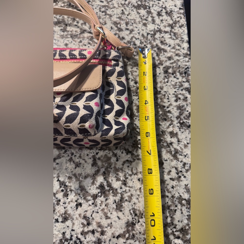 Spartina 449 Patterned Crossbody Bag - Cream and Pink - Picture 7 of 7